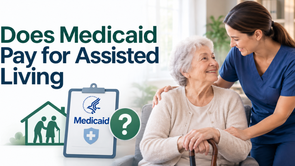 Does Medicaid pay for assisted living with elderly woman and caregiver