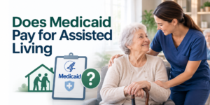 Does Medicaid pay for assisted living with elderly woman and caregiver